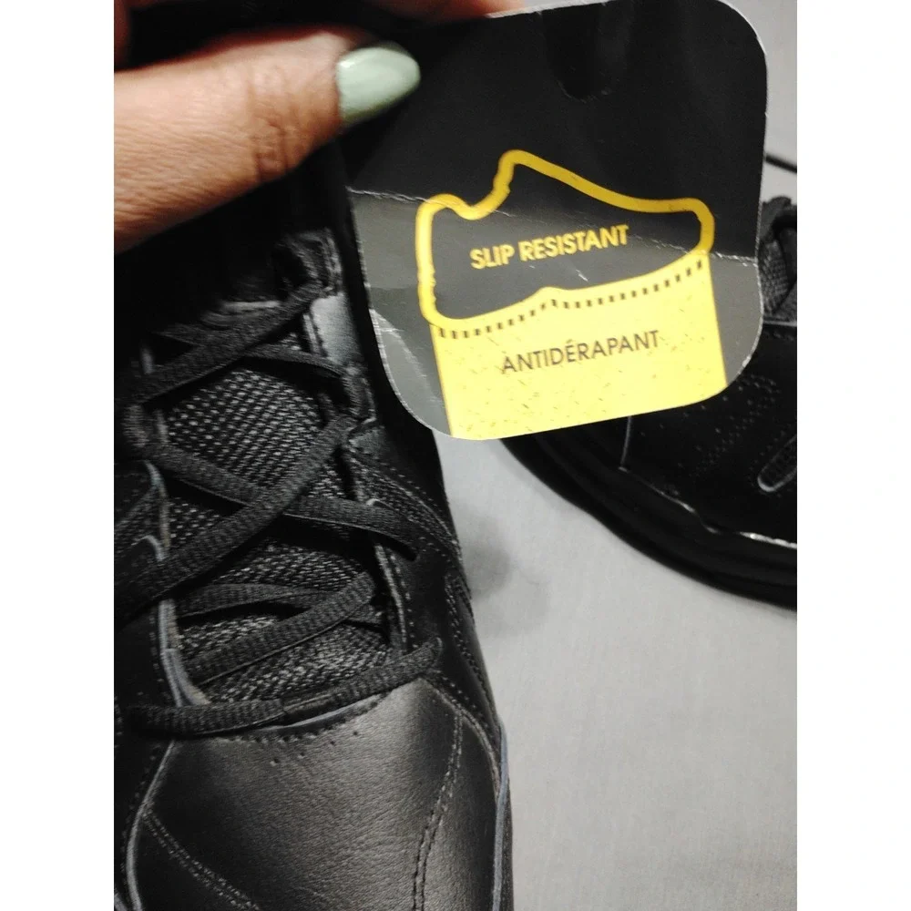 New Balance MX608V5 Men 15 Slip Resistant Black Leather Work‎ Shoes Sneakers NEW